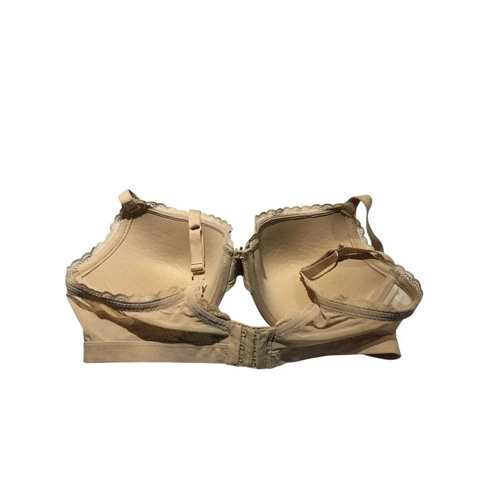 Aerie Bra Beige  Lace Trim Underwire 34DD Soft Material